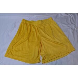 Vintage NEW OLD STOCK Gym Sports Shorts TEAMWORK Men's XL - Yellow, Nylon